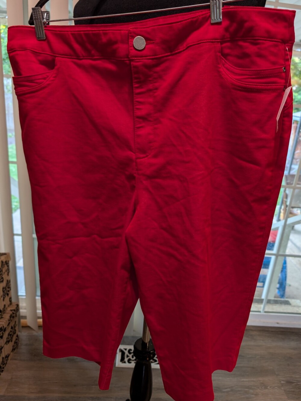 Christopher & Banks Red Classic Fit Skimmer Short